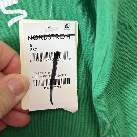 Tucker and Tate Nordstrom green Alien Santa Graphic Tee NWT - Picture 5 of 8